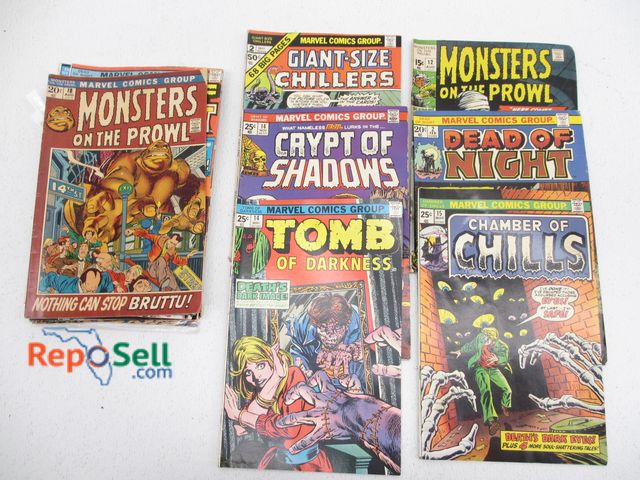 Lot 31-8077 - (18) Marvel Comics from the 70s: Monsters on the Prowl, Chamber of Chills, etc.