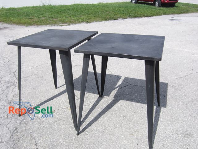 Lot 31-4564 - (2) Metal Hi Top Tables Brown/Copper - 41"H x 32 x 32