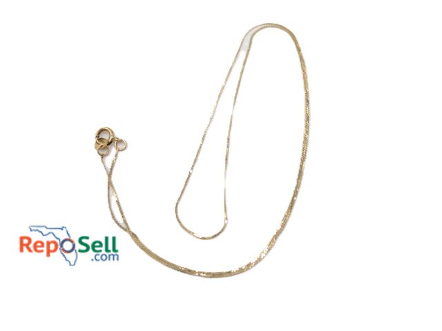 Lot 31-7012 - 14K Yellow Gold "S" Link 14" x 0.5mm Chain -  0.5g total