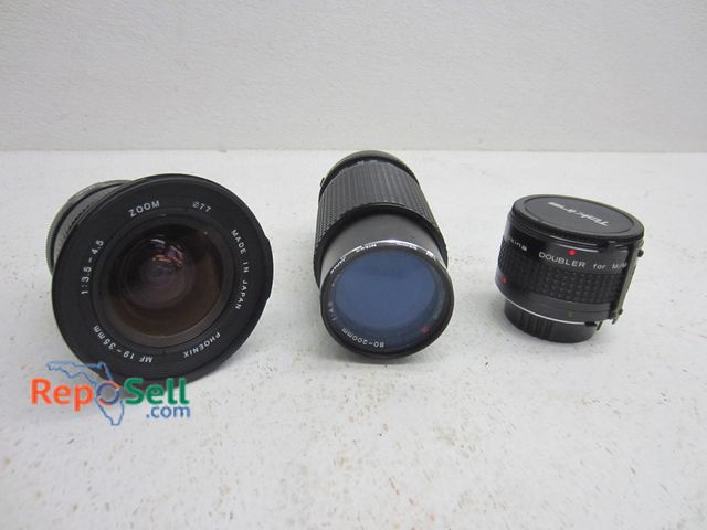 Lot 31-9292 - (3) Vintage Camera Lens: Tokina and Phoenix
