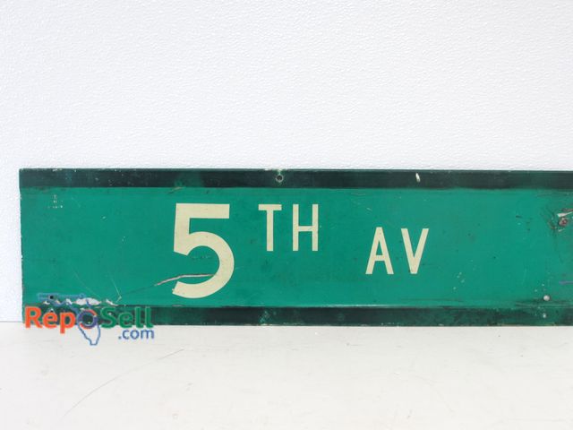 Lot 31-1197 - 5th Avenue Metal Street Sign; 24" x 7"