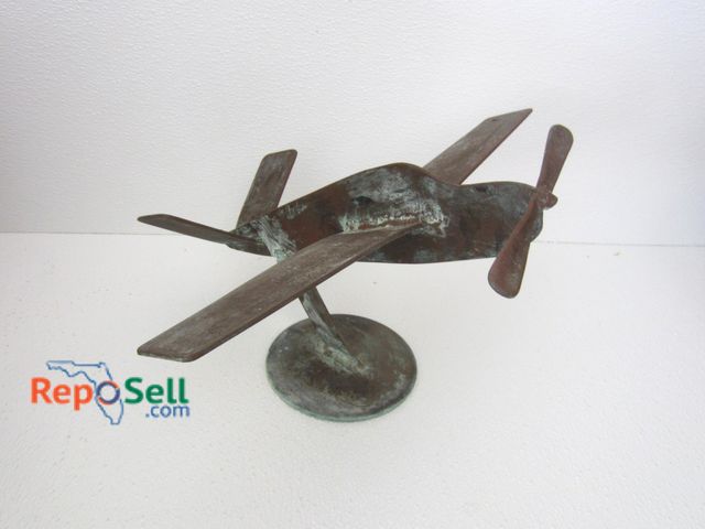 Lot 31-3023 - Metal Airplane Decor 9"H