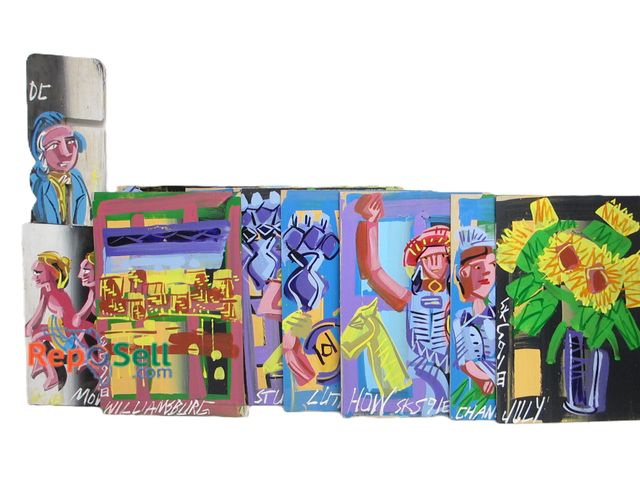 Lot 31-1335 - (11) Steve Keene Original Signed Paintings on Wood