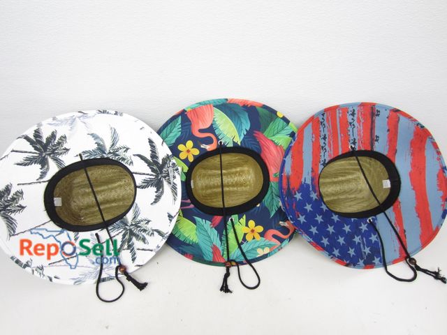 Lot 31-6004 - (3) New Lifeguard Straw Hats