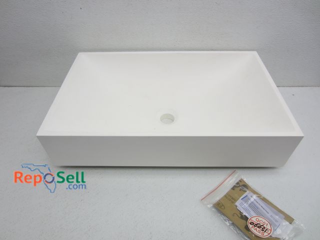 Lot 31-8137 - Above-the-Counter Sink: Poly Stone, #V42, 23x14.5x5"H