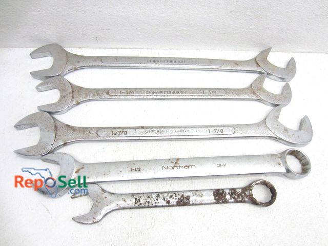 Lot 31-6237 - (5) Large Wrenches 1 1/4"-2"