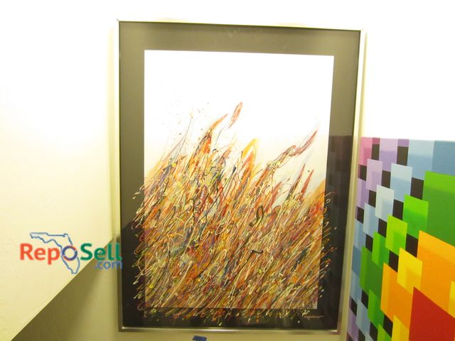 Lot 31-1445 - Large Framed Original Abstract Art By Depauw 48.5"x36" #27