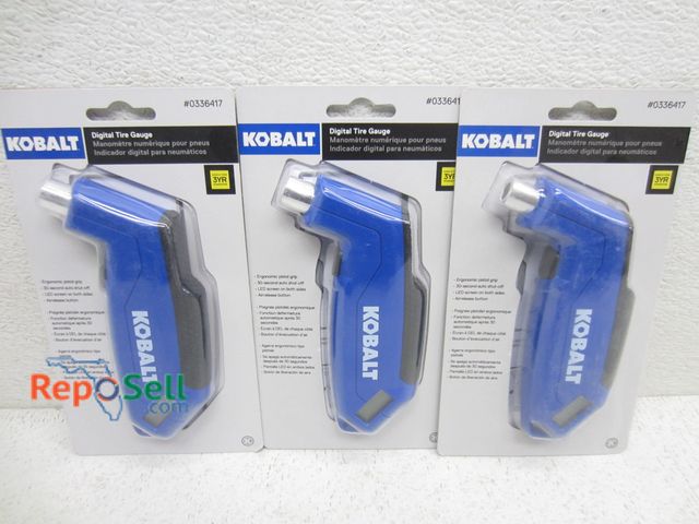 Lot 31-9114 - (3) New Kobalt Digital Tire Gauges #0336417