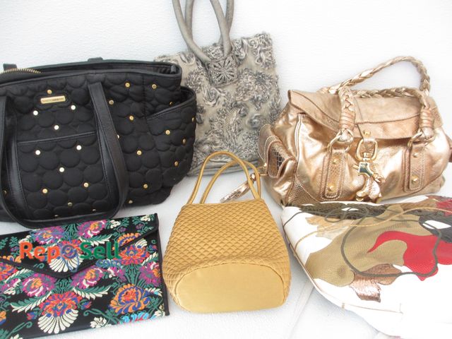 Lot 31-1466 - (6) Womens Purses: Fiori Italy, (2) Rebecca Minkof, Maralyn, Ballif, Biasia - No COA