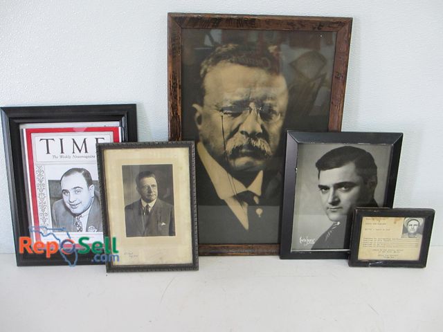 Lot 31-1319 - Vintage Framed Photos/Magazine Cover, etc.