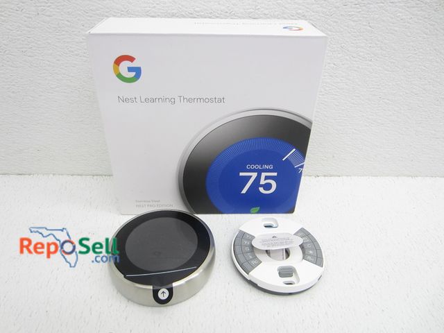 Lot 31-2230 - Nest Pro Edition Stainless Steel Thermostat; Appears New in Box