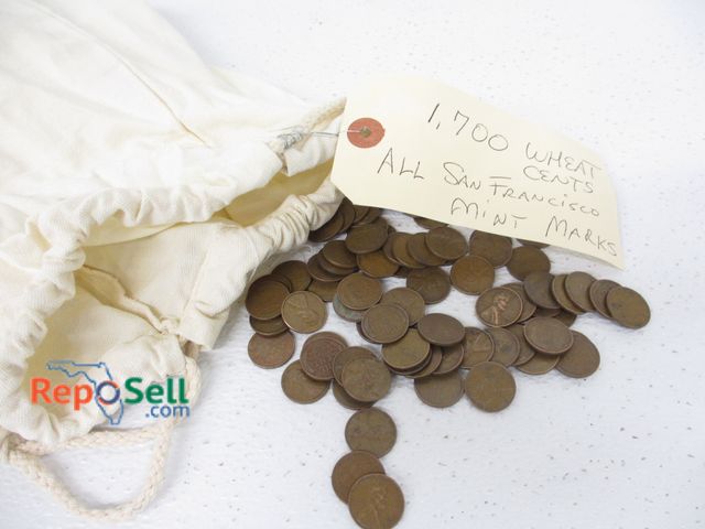 Lot 31-3043 - (1,700) Lincoln Cents all Mint Marked "S" San Francisco with Bag