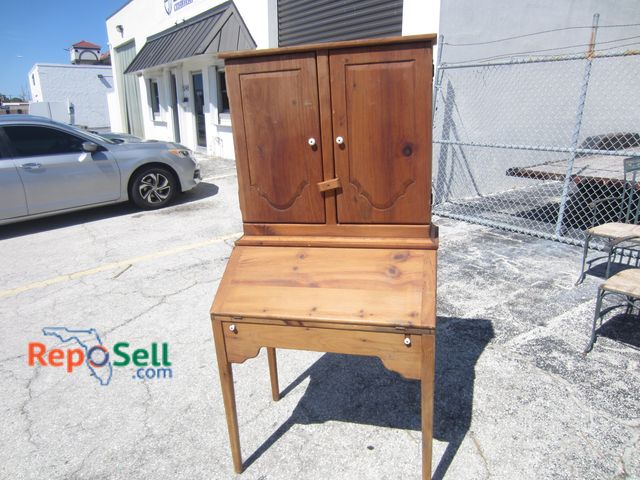 Lot 31-7286 - Vintage Amish Made Secretary Desk, (2) Pieces 33.5L x 68"H x 21"D