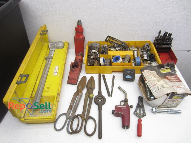 Lot 31-3450 - Tool Lot: Drill Bits, Shears, Hardware, Anchors etc