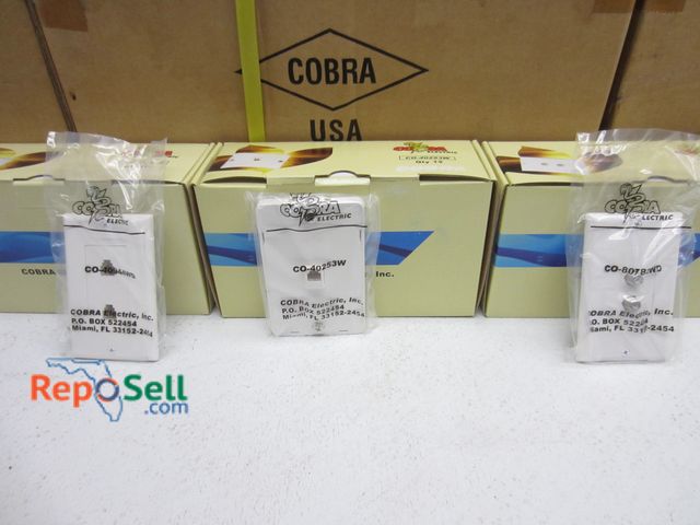 Lot 31-9116 - (6) Boxes Cobra Outlet Covers For Coaxial And Internet: Approx (300) , (240) And (200)