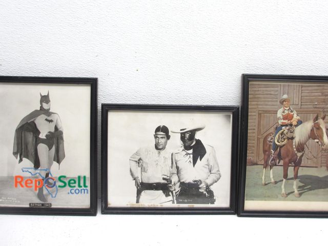 Lot 31-3182 - (3) Vintage Framed Photos: Batman 1943, Roy Rogers, Lone Ranger &amp; Tonto
