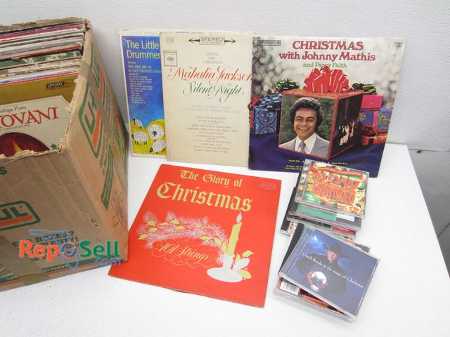 Lot 31-1134 - Approx (60) Vinyl Records Mostly Christmas &amp; (20) CD's