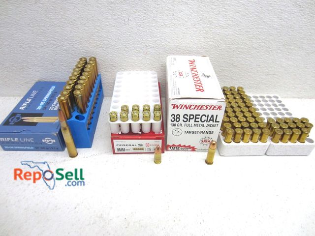 Lot 31-6347 - Ammo Lot: (65)rds 38 Special 130gr, (10) 9mm 115gr And (20)rds 30-06 150gr