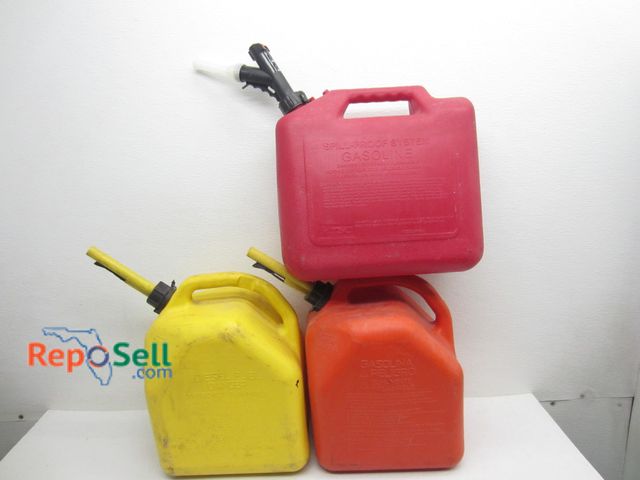 Lot 31-6327 - (3) 5 Gallon Gas Cans , (1) Is Diesel