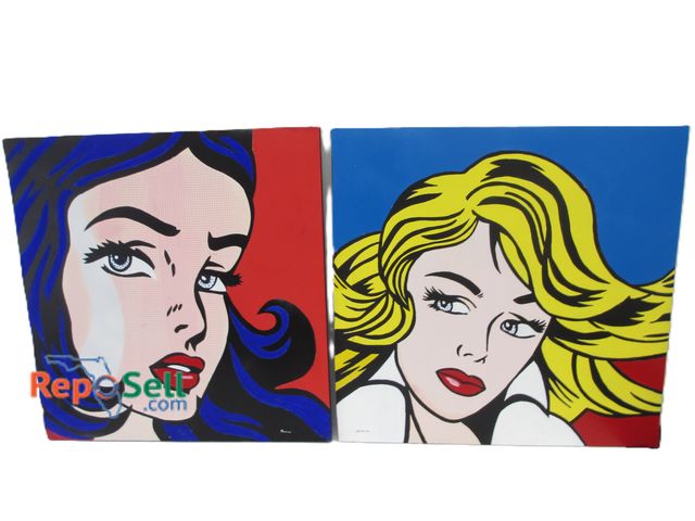 Lot 31-1083 - (2) Roy Lichtenstein Homages by Gardner; 24" x 24"