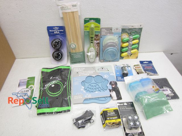 Lot 31-8161 - Estate Lot, Most Appear New: Knee Braces, Multi-Language Love Bracelets, Cat And Dog Acces etc