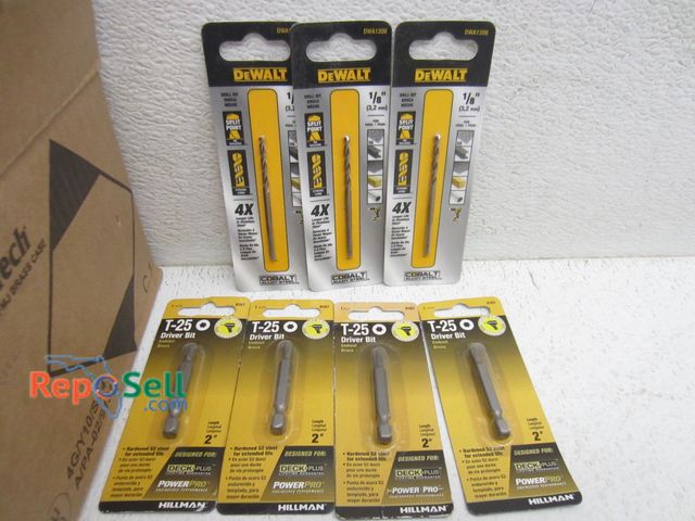 Lot 31-9275 - (22) New DeWalt 1/8-inch drill bits and (4) T25 driver bits
