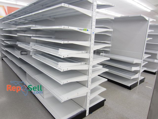 Lot 31-3022 - (2) Retail Shelving, 20' Double Sided, Plus (2) End Caps. 25" Deep Shelves. Buyer Must Disassemble &...