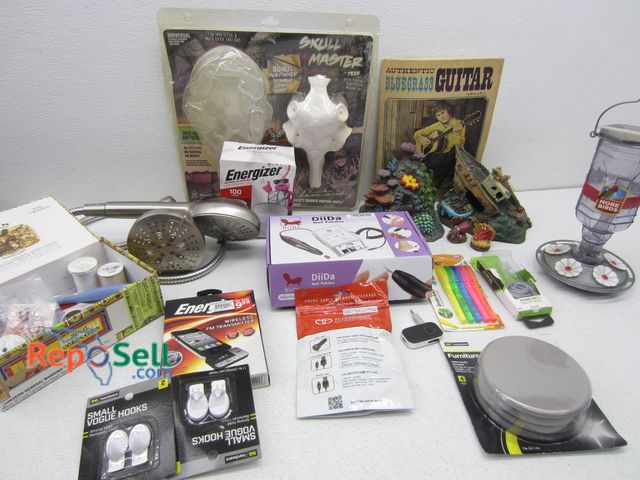 Lot 31-2416 - Estate Lot: (2) Moen Shower Heads, Nail Polisher, Bird Feeder, Fish Tank Décor, etc.