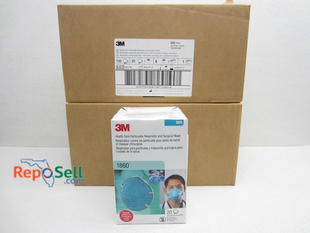 Lot 31-6455 - (240) 3M N95 #1860 Masks: 2 Cases Total