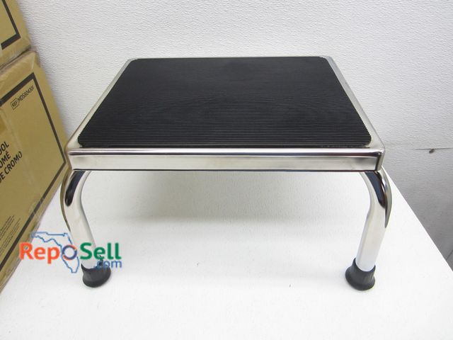 Lot 31-5092 - (2) Chrome Medline Foot Stools; Model MDS804301