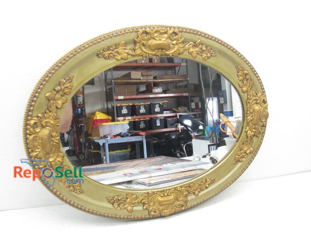 Lot 31-6319 - Ornate Oval Framed Mirror 24.5" Tall