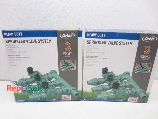Lot 31-6072 - (2) Orbit Sprinkler 3-Valve Systems, #57253 - Both Appear New