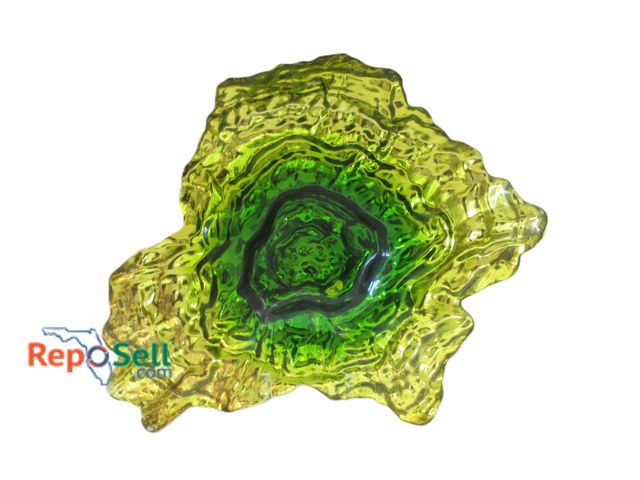 Lot 31-1051 - Hand Blown Iridescent Glass Scallop Dish