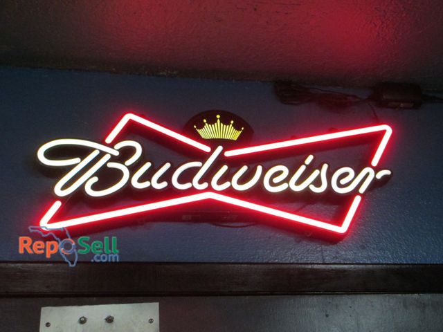 Lot 31-2176 - Budweiser Sign - Powers On - BUYER MUST REMOVE/BRING LADDER/TOOLS