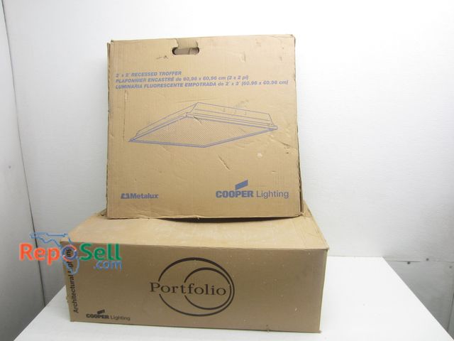 Lot 31-8519 - New HID Recessed 13" Square Lensed Downlight Rough-In And 2"x2" Recessed Troffer