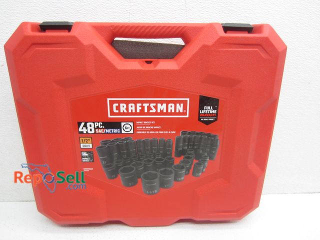 Lot 31-2147 - Craftsman 48pc Impact Socket Set w/Hard-Shell Case, #CMMT16548