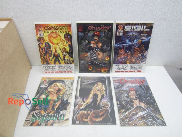 Lot 31-4422 - (2) Boxes of Comic Books: Sojourn, Lady Death, Chaos &amp; Cross Gen Comics, etc.