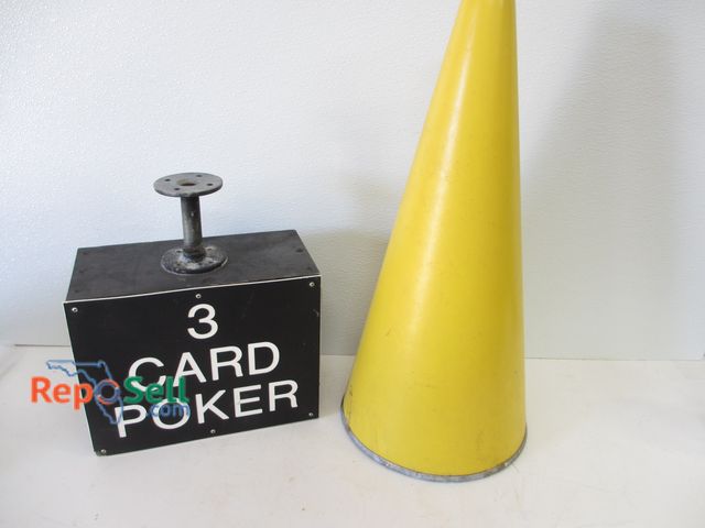 Lot 31-1299 - Bull Horn and 3 Card Poker Sign