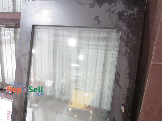 Lot 31-8205 - Custom Made Glass Wood Door 41 3/4" W x  95" H
