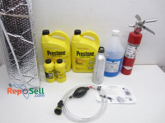 Lot 31-1029 - Automotive Supplies: Antifreeze, Golf Cart Hand Pump, Extinguisher etc