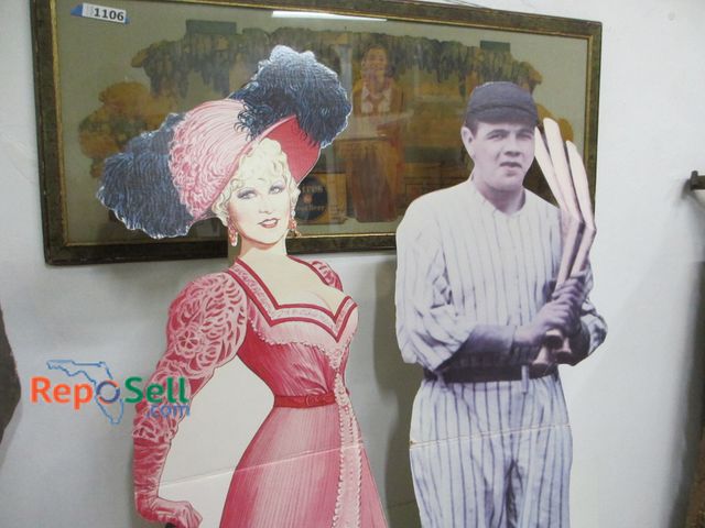 Lot 31-1330 - Mae West #102 and Babe Ruth #89 Stand Up Cardboard Displays