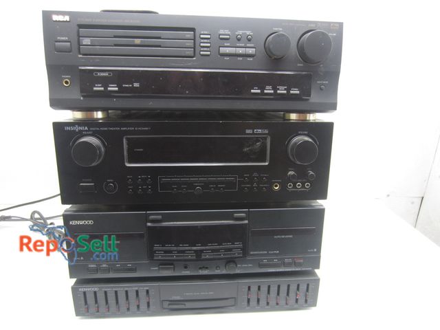 Lot 31-9191 - (4) Receivers: Kenwood, Insignia, RCA - All Power On