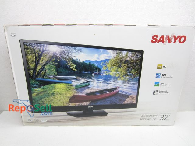 Lot 31-9197 - 32" Sanyo Flat Screen TV in Box - Appears New
