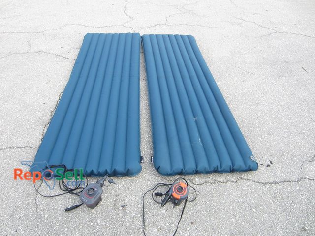 Lot 31-3071 - (2) Ozark Trail Twin Air Mattress With (2) Pumps - Both Pumps Power On And Both Mattress Appear To H...