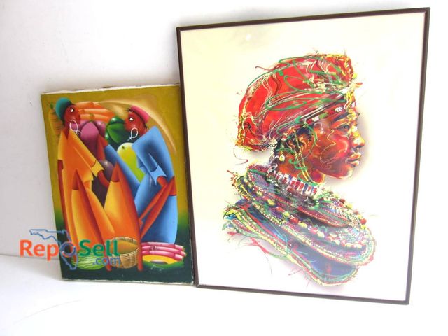 Lot 31-9250 - Two framed artworks. The larger piece is titled "Tracks" and numbered 101/250, created by Patricia &...