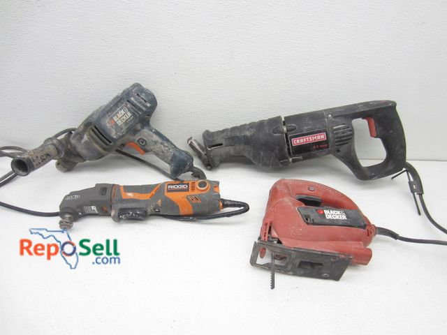 Lot 31-5227 - Lot Of Power Tools: Ridgid, Craftsman And (2) B&amp;D - All Power On