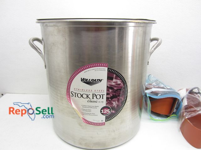 Lot 31-8176 - Volrath 52QT Stinless Stock Pot w/ Heater Bands