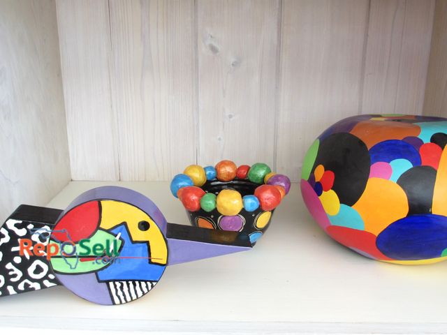 Lot 31-1031 - Ceramic Clock Signed , Bowl Signed  &amp; Decor Signed Broussard