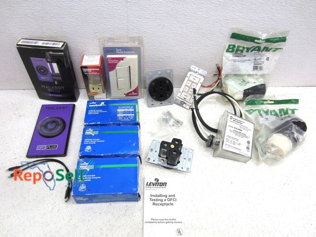 Lot 31-5372 - Electric Supplies And Tool: Walabot Wall Scanner For Android Phones (Power On), GFI's, Wall Plates, ...