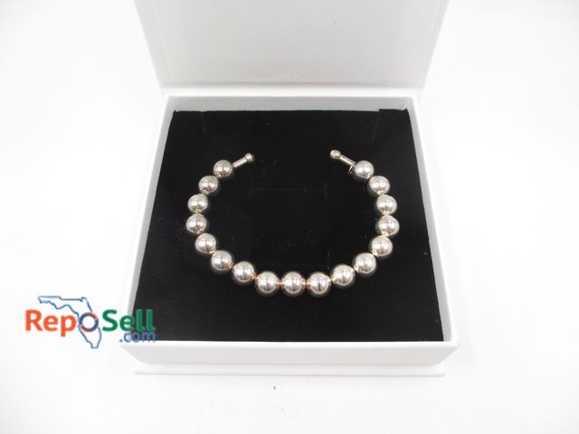 Lot 31-6006 - .925 Silver Italy bead bracelet - 17.6g